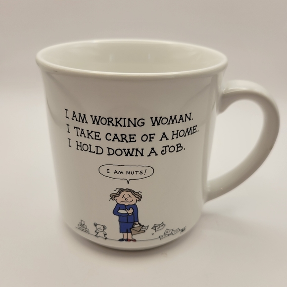 Other - Vintage Kitsch Recycle Paper Mug By Dale Working Women Humor Working Going Nuts